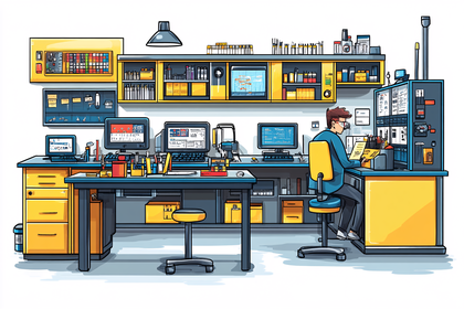 Scientist Working In Laboratory
