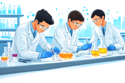 Scientists Conducting Research in Laboratory