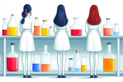 Scientists In Lab Coats With Beakers