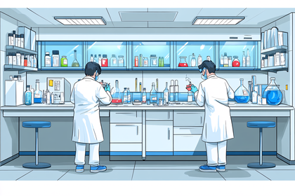 Scientists Working In A Laboratory