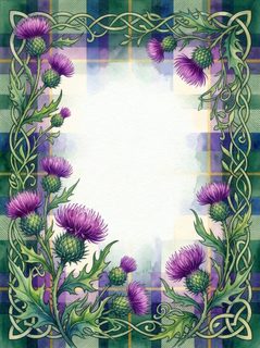 thistle tartan border