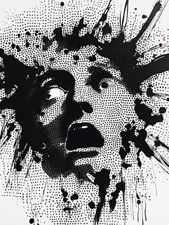 Screaming Face Abstract Portrait