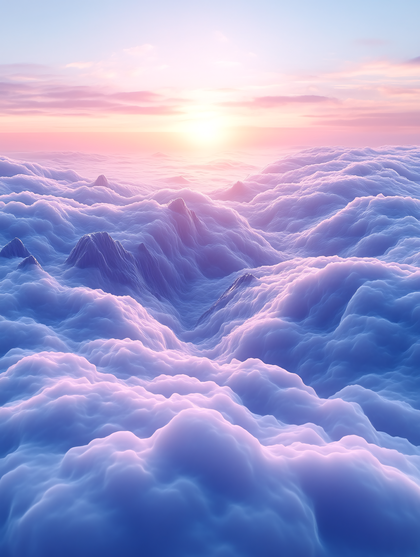 Sea of Clouds at Sunset