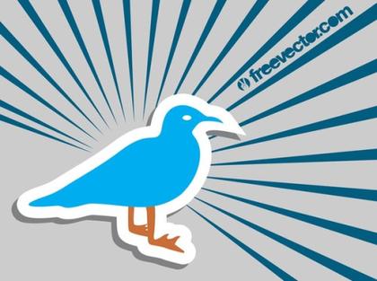 Seagull Sticker Free Vector