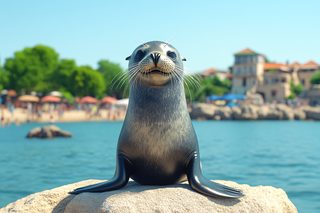 Seal Posing by the Sea