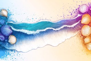 Seashell Beach Abstract