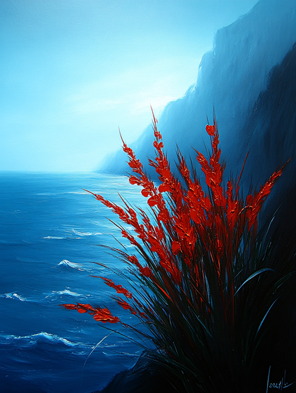 Seaside Red Flowers