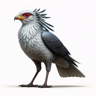 secretary bird portrait