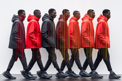 Sequential Walk of Models in Colorful Jackets