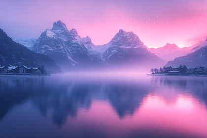 Serene Alpine Lake Reflection