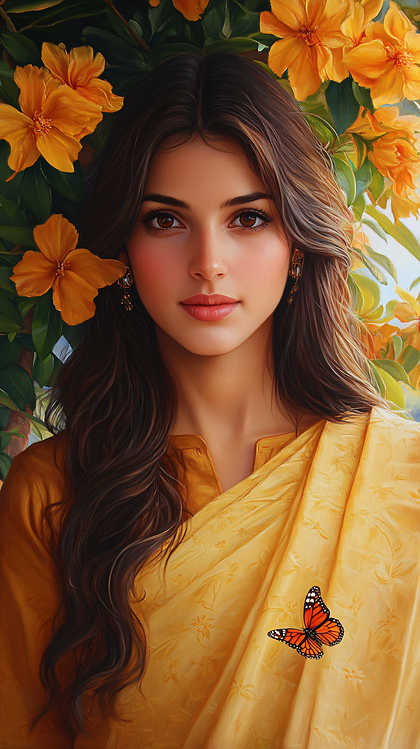 Serene Beauty Adorned With Yellow Hibiscus