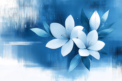 Serene Blue Floral Arrangement
