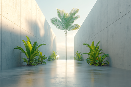 Serene Concrete Oasis