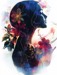 Serene Floral Portrait