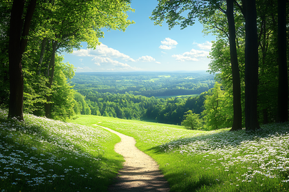 Serene Forest Path Vista