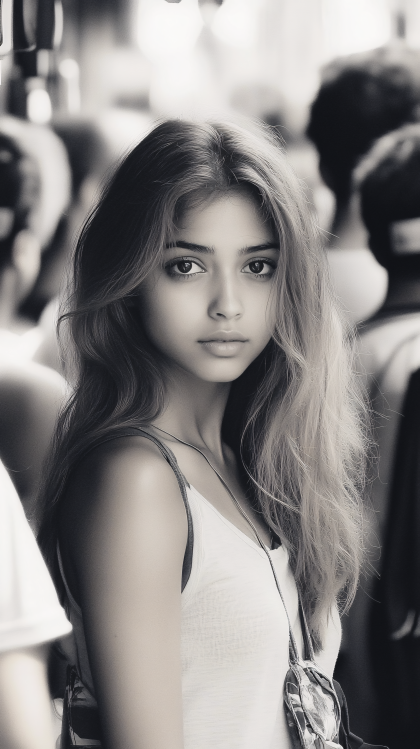 Serene Gaze Woman Portrait