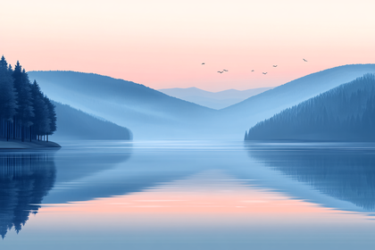 Serene Lake and Mountain Reflection