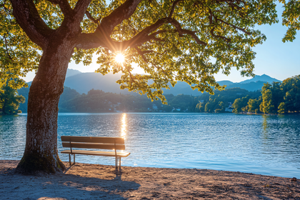 Serene Lake Bled Sunset