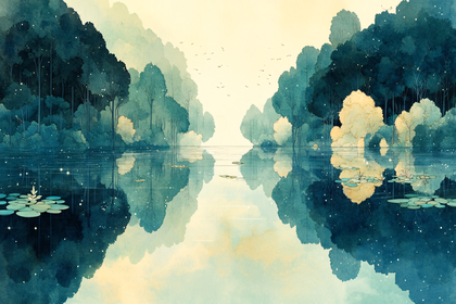 Serene Lakeside Scene
