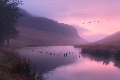 Serene Lakeside Vista at Twilight