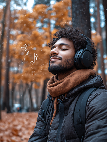 Serene Listener in Autumn