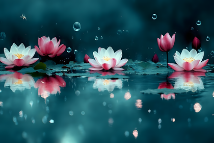 Serene Lotus Pond