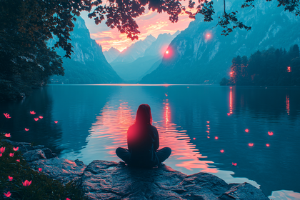 Serene Meditation at Dusk