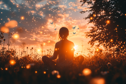 Serene Meditation at Sunset