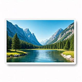 mountain lake landscape
