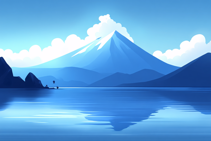 Serene Mountain Lake Landscape