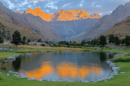 Serene Mountain Lake Reflection