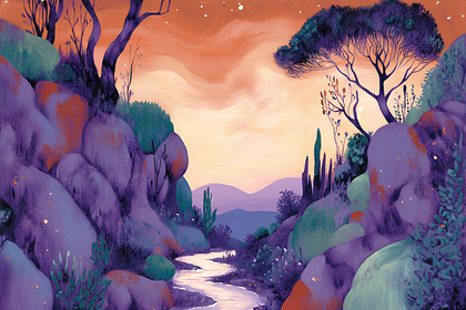Serene Mountain Pass Landscape