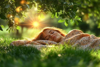 Serene Nap in a Sunny Meadow