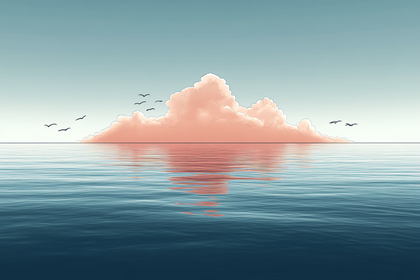 Serene Ocean Cloudscape