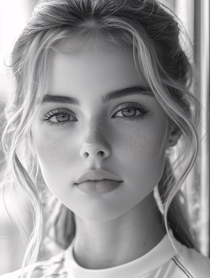 Serene Portrait Of A Young Woman