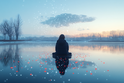 Serene Reflection by the Lakeside