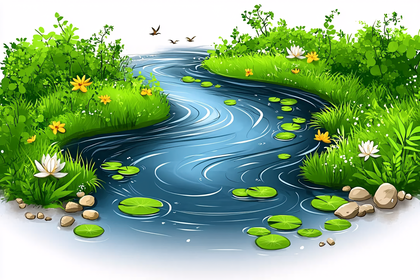 Serene River Landscape