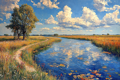 Serene River Landscape