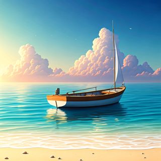 sailboat on shore