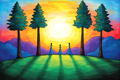 Serene Sunset Gathering