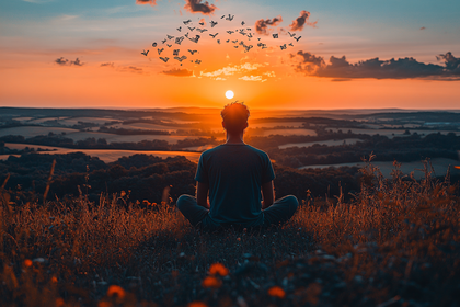 Serene Sunset Meditation