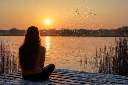Serene Sunset Reflection
