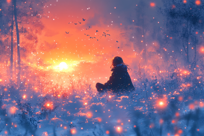 Serene Sunset Solitude