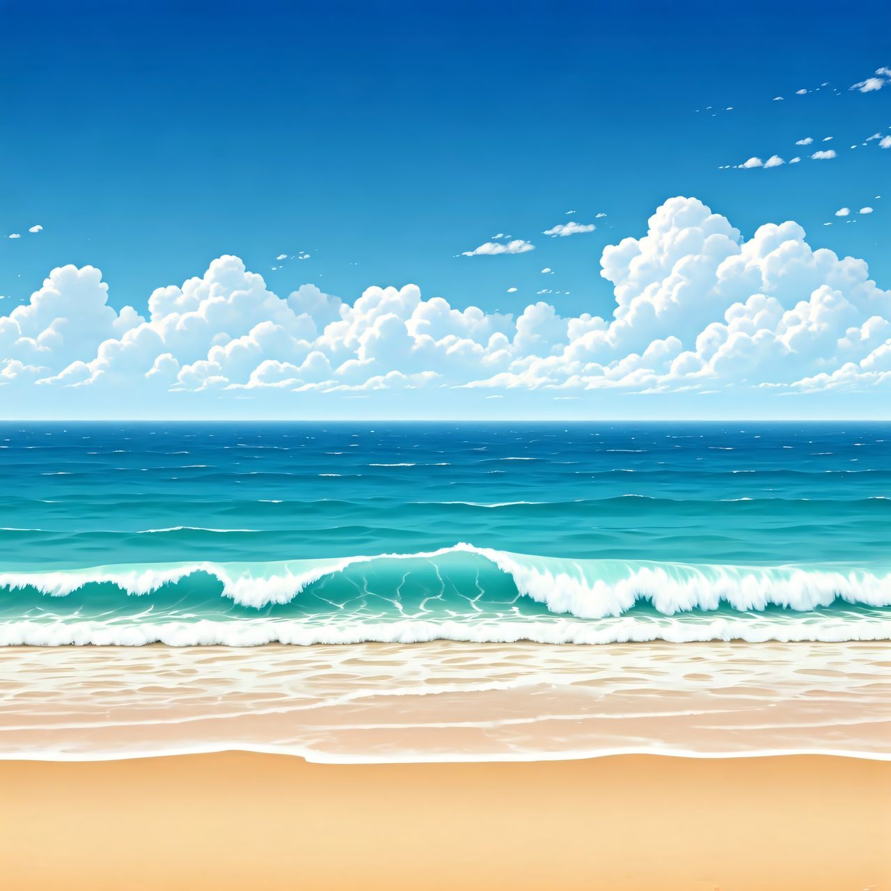 tropical beach waves