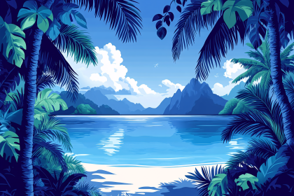 Serene Tropical Beach Scene