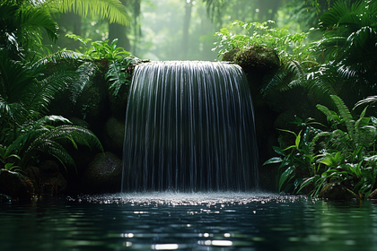 Serene Waterfall Scene