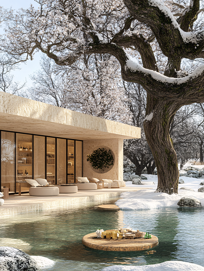 Serene Winter Spa Retreat