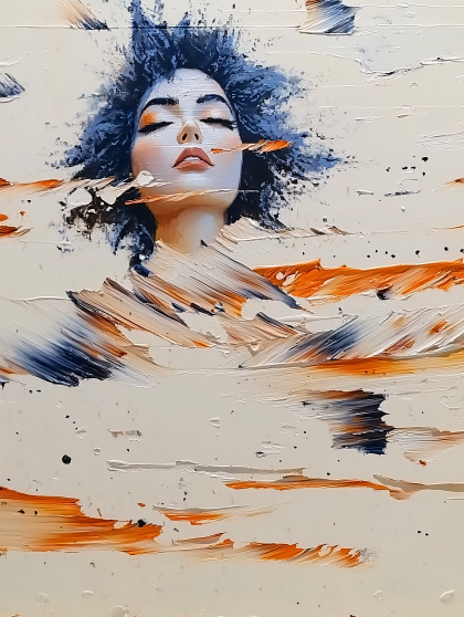 Serene Woman in Abstract