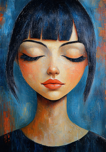 Serene Woman in Contemplation
