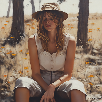 Serene Woman in Field